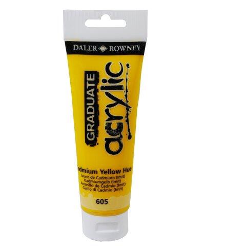 Set di 2 - Colore acrilico fine Graduate - 120 ml - giallo cadmio imitazione - Daler Rowney - Disegno - Bruneau | Disegno Daler rowney on Productcaster.