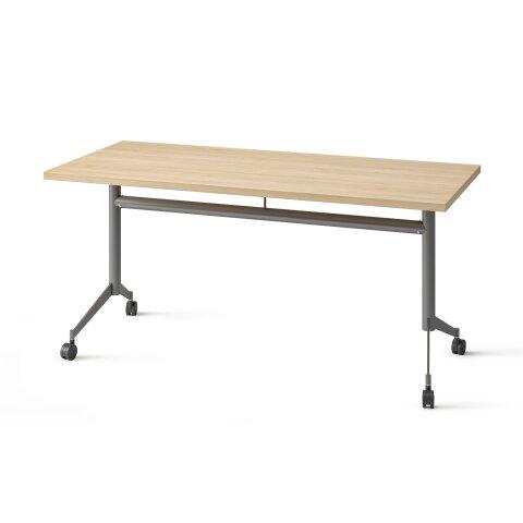 Table rabattable POLLY L.160 x P.70 cm Plateau Chêne - Anthracite - - Bruneau on Productcaster.