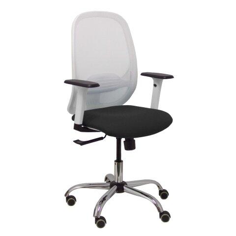 Silla Cilanco blanca malla blanca asiento bali negro brazo regulable base cromada ruedas de parque - en Bruneau.es on Productcaster.