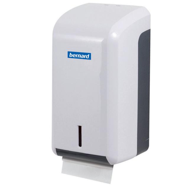 Toiletpapier dispenser Bernard Maxi ABS wit en grijs voor pakjes on Productcaster.