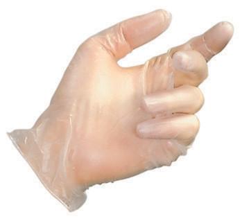 Gants jetables vinyle transparents taille 7, boite de 100 on Productcaster.