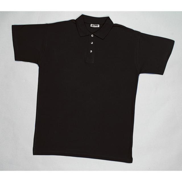 Polo à manches courtes 100% coton noir, taille XXL on Productcaster.