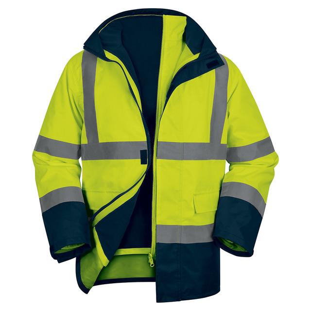 Parka 5 en 1 Delta Plus Speed jaune fluo et marine, taille XL on Productcaster.