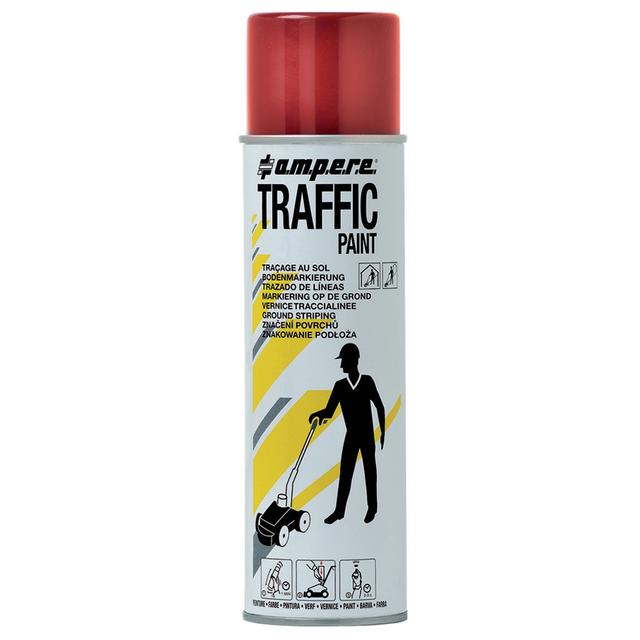 Spuitbus verf Traffic Ampere 500 ml voor markering rode kleur on Productcaster.