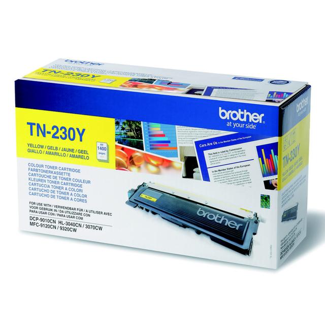 Toner Brother TN 230Y jaune pour imprimantes laser on Productcaster.