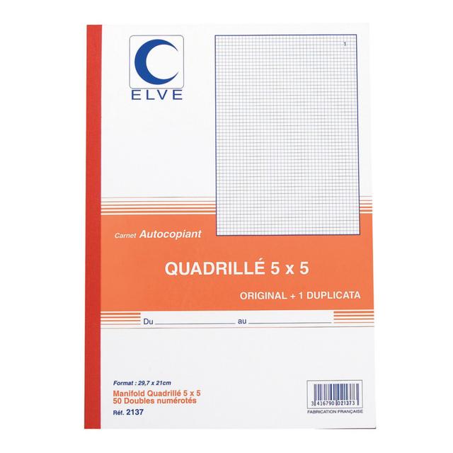 10 manifolds quadrillés 2 exemplaires modèle 2137 format 29,7 x 21 Elve, le lot on Productcaster.