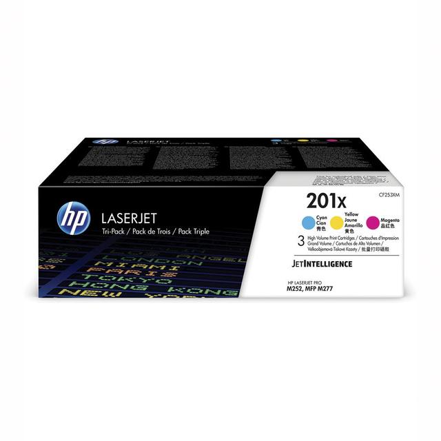 Pack de 3 toners HP 201 X couleurs pour imprimantes laser on Productcaster.