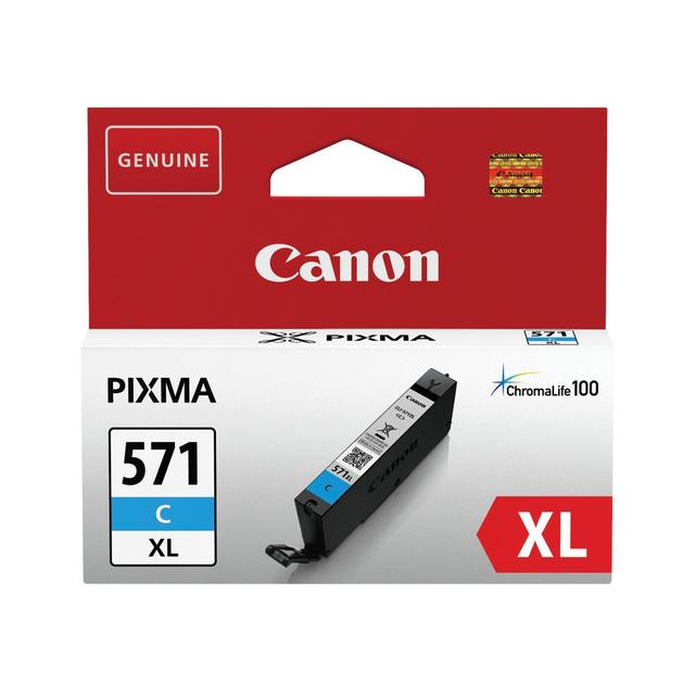 Inktpatroon Canon CLI-571 XL cyaan voor inkjetprinters on Productcaster.