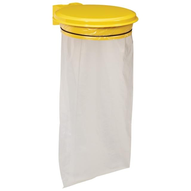 Support sac poubelle mural Rossignol jaune colza avec couvercle 110 L on Productcaster.