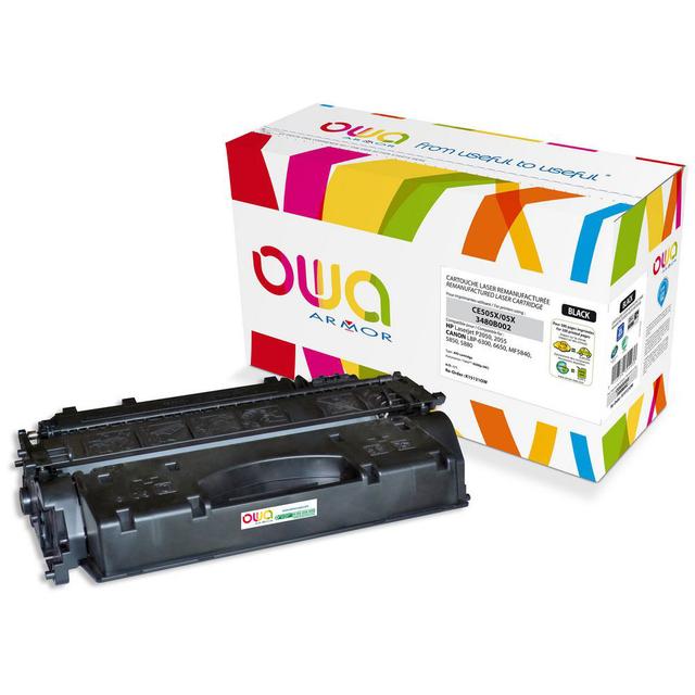 Cartouche encre Remanufacturée OWA compatible HP 05X CE505X noir pour imprimante laser on Productcaster.