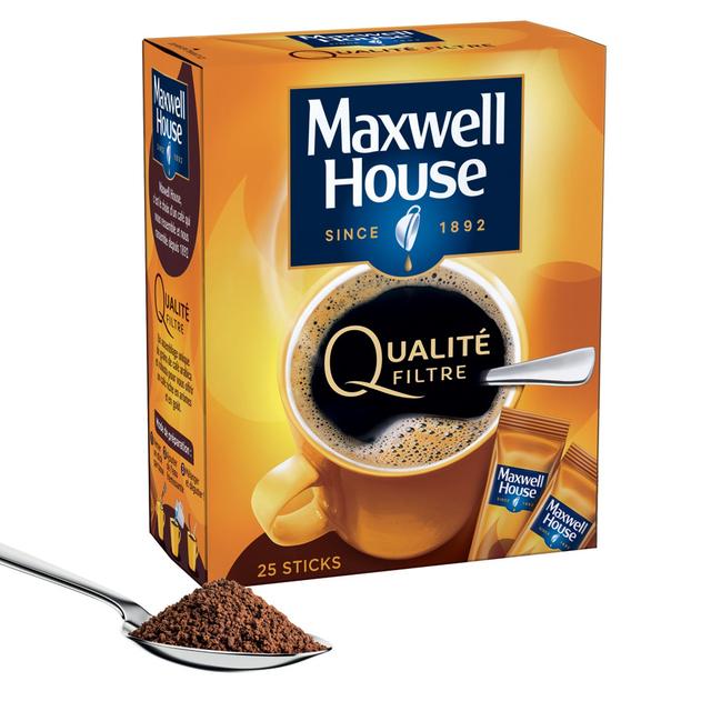 Oploskoffie Maxwell House Qualité filtre, doos van 25 sticks on Productcaster.