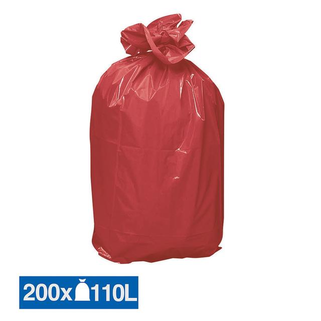 Vuilniszakken zwaar afval rood 110 L, set van 200 on Productcaster.