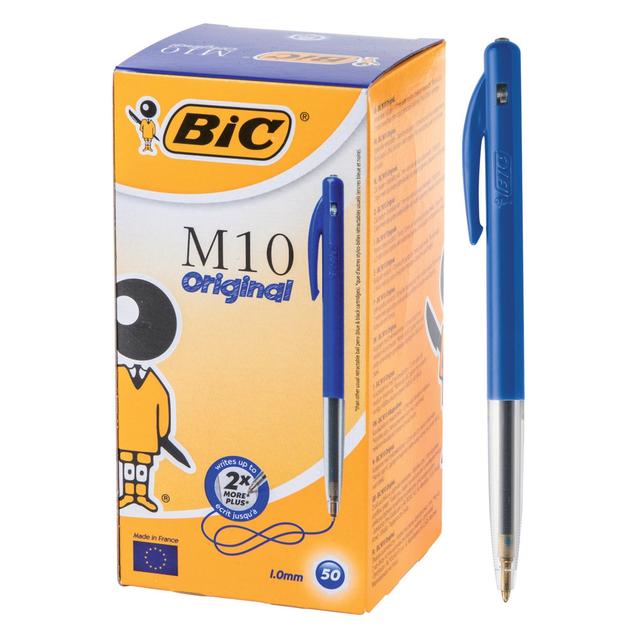 50 balpennen Bic M10 kleur blauw on Productcaster.