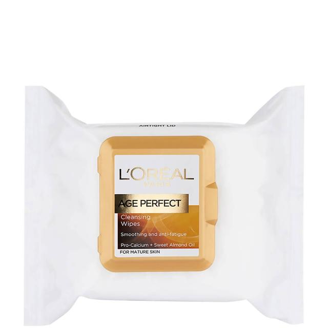 Lingettes Nettoyantes L'Oreal Paris Age Perfect pour Peaux Matures (25 lingettes) on Productcaster.