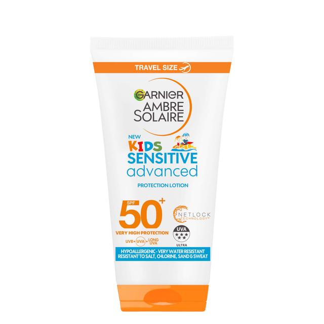 Garnier Ambre Solaire Kids Sensitive Sun Cream SPF 50+ 50ml Travel Size on Productcaster.