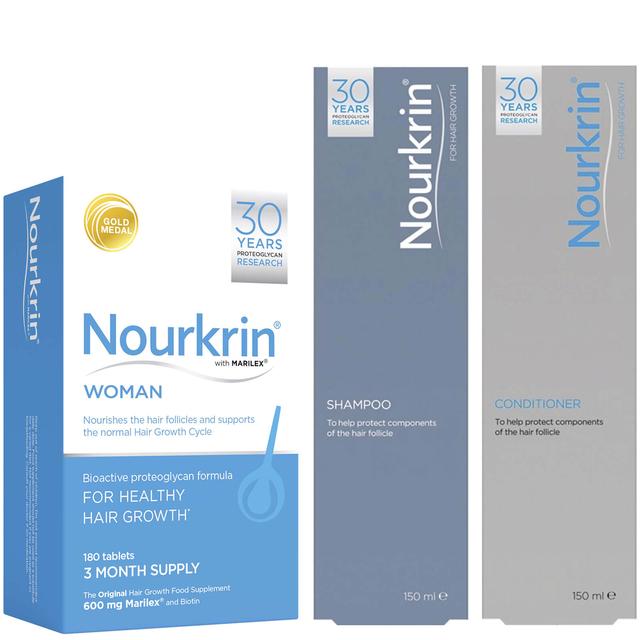 Nourkrin - Woman Value Pack, 180 Tablets + Shampoo and Conditioner on Productcaster.