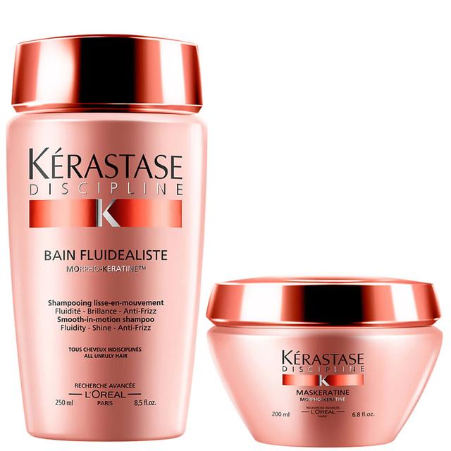 Kerastase Shampoo Discipline Bain Fluidealiste (250ml) and Maskeratine (200ml) on Productcaster.