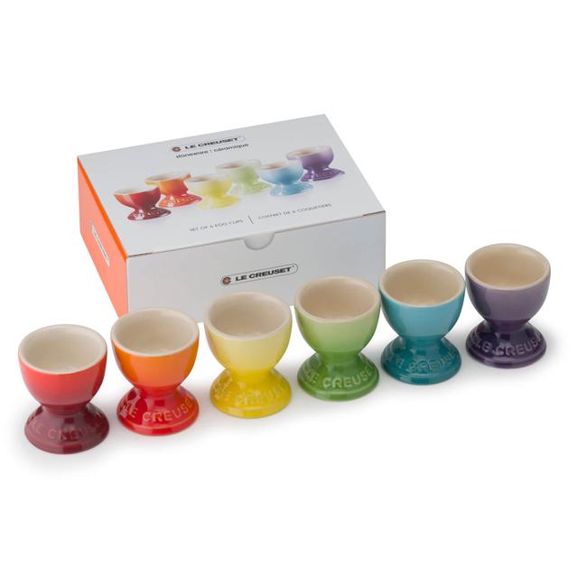 Le Creuset Stoneware Rainbow Egg Cups (Set of 6) Multi on Productcaster.