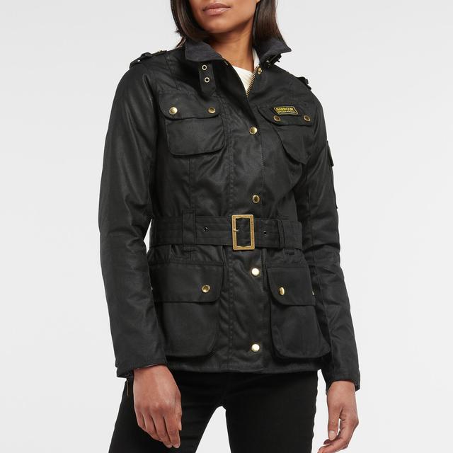 Barbour International Waxed Cotton Jacket - UK 16 on Productcaster.