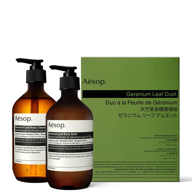 Aesop Geranium Leaf Body Cleanser and Balm Duet on Productcaster.