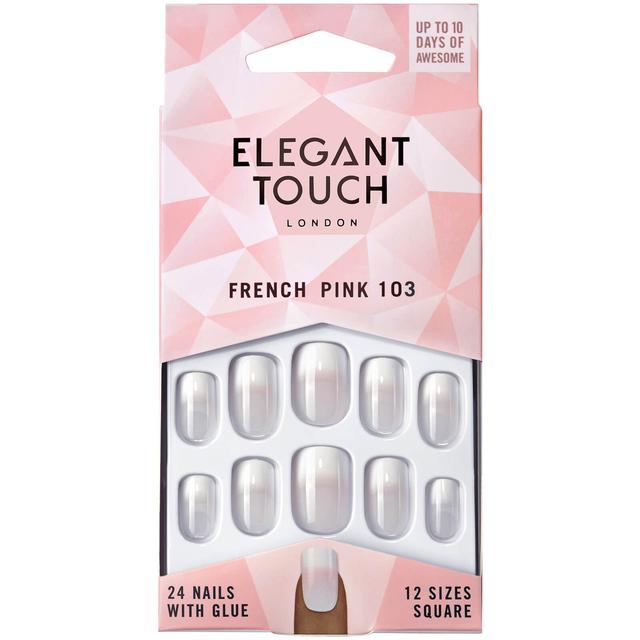 Elegant Touch Natural French Nails - 103 (M) (Pink) (Fade Tip) on Productcaster.