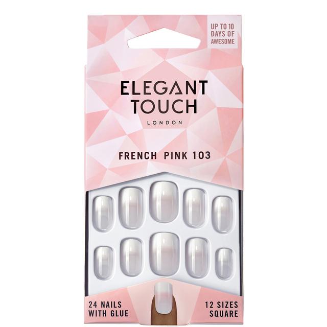 Elegant Touch Natural French Nails - 103 (M) (Pink) (Fade Tip) on Productcaster.