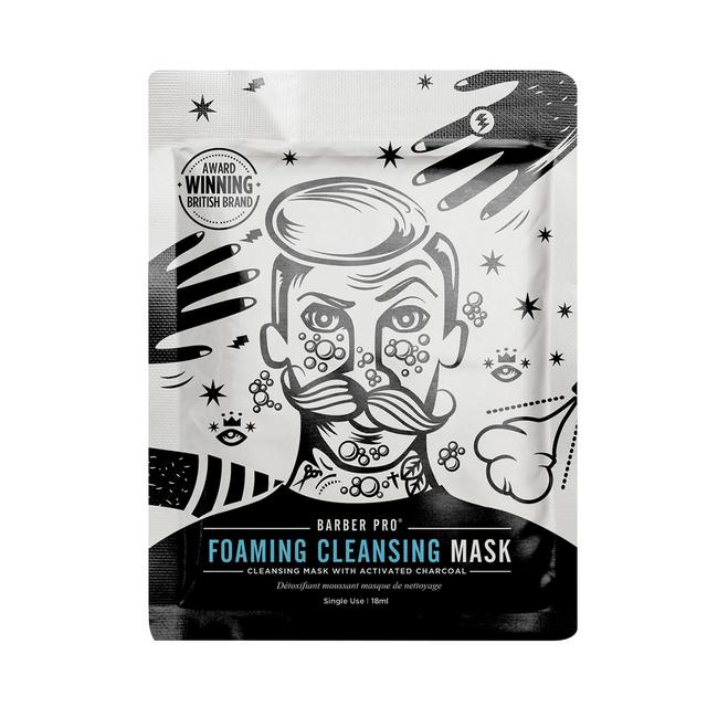 BARBER PRO Foaming Cleansing Mask with Activated Charcoal on Productcaster.