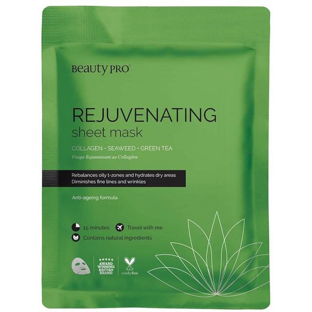 BeautyPro Rejuvenating Collagen Sheet Mask with Green Tea Extract on Productcaster.