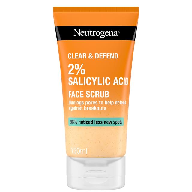 Neutrogena Clear and Defend 2% Salicylic Acid Face Scrub 150ml on Productcaster.