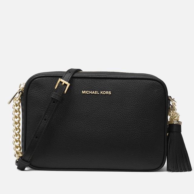 MICHAEL Michael Kors Jet Set Medium Leather Camera Bag Black on Productcaster.