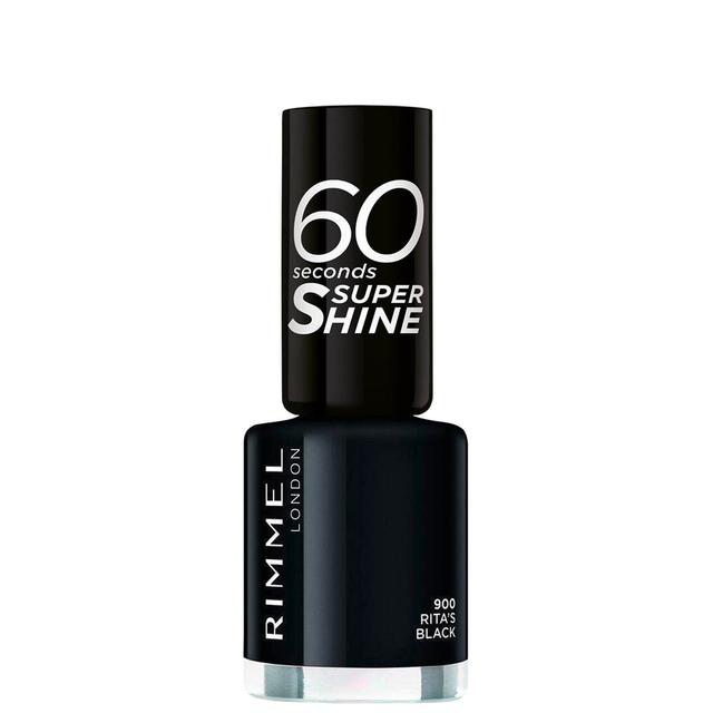 Rimmel 60 Seconds Rita Shades of Black Nail Polish (Various Shades) - Black Black 900 on Productcaster.