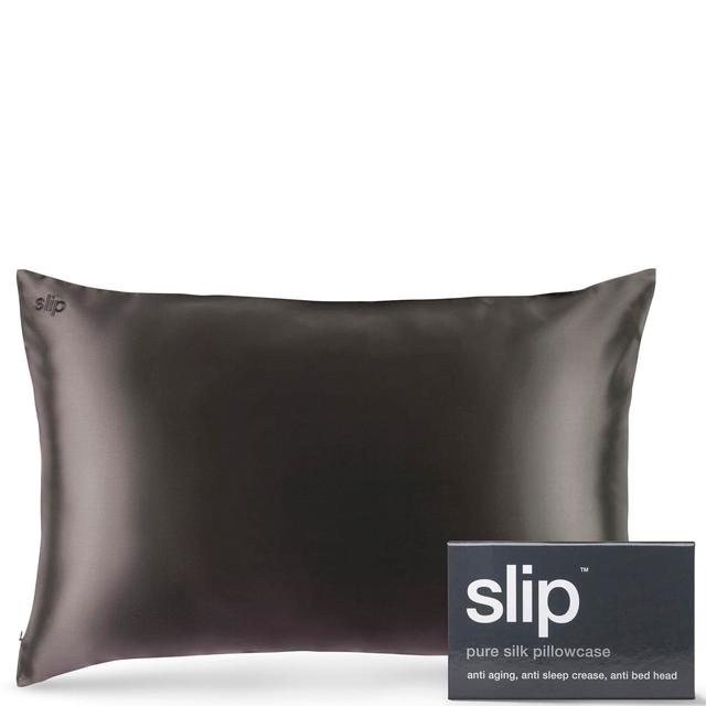 Slip Silk Pillowcase - Queen (Various Colours) - Charcoal on Productcaster.