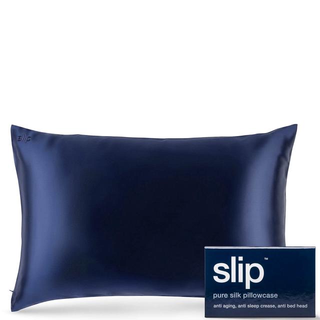 Slip Silk Pillowcase - Queen (Various Colours) - Navy on Productcaster.