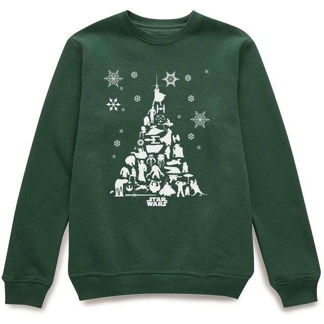 Star Wars Character Christmas Tree Green Christmas Jumper - XL on Productcaster.