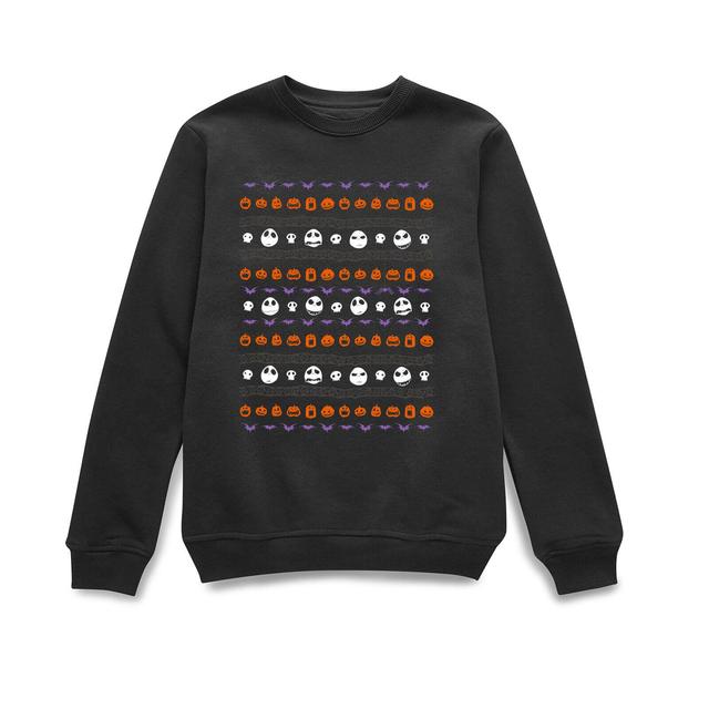 Disney The Nightmare Before Christmas Jack Pumpkin Faces Black Sweatshirt - L on Productcaster.