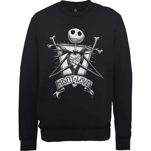 Sudadera Pesadilla antes de Navidad "Misfit Love" - Hombre - Negro - M on Productcaster.