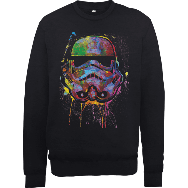 Star Wars Paint Splat Stormtrooper Sweatshirt - Black - S on Productcaster.