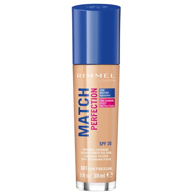 Rimmel London SPF 20 Match Perfection Foundation 30ml (Various Shades) - Fair Porcelain on Productcaster.