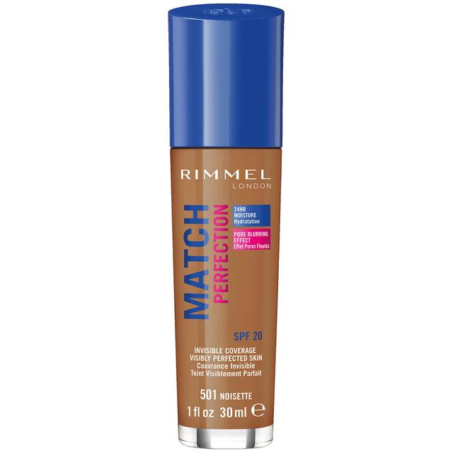 Rimmel London SPF 20 Match Perfection Foundation 30ml (Various Shades) - Noisette on Productcaster.