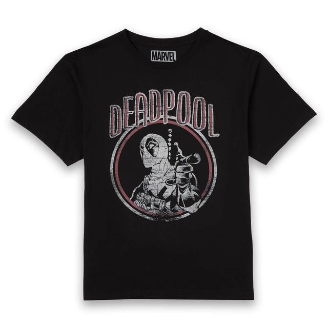 T-Shirt Deadpool Marvel Effet Vintage - Noir on Productcaster.