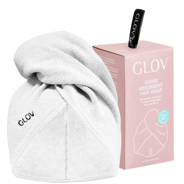 GLOV Ultra–Absorbent Hair Towel Wrap - Original White on Productcaster.