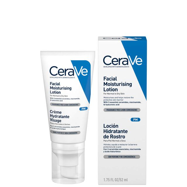 CeraVe PM Facial Moisturising Lotion with Ceramides for Normal to Dry Skin 52ml on Productcaster.