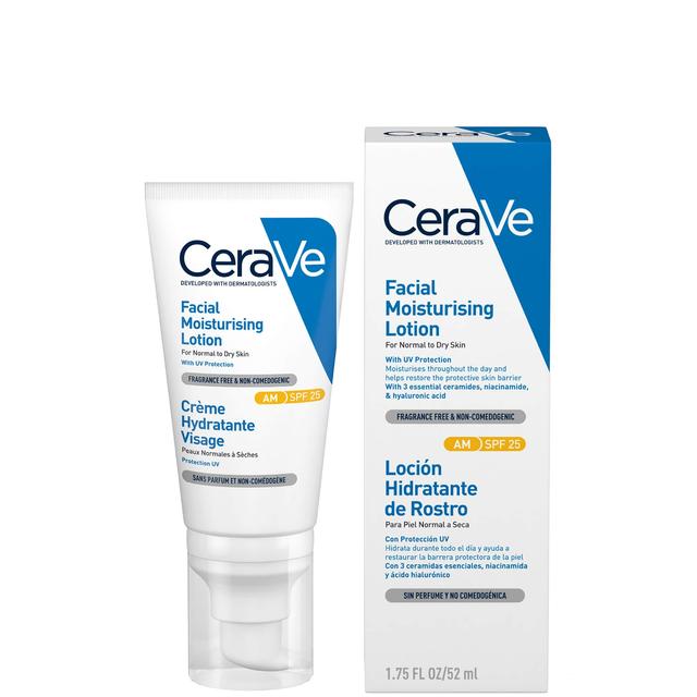 CeraVe AM Facial Moisturising Lotion SPF25 with Ceramides for Normal to Dry Skin 52ml on Productcaster.