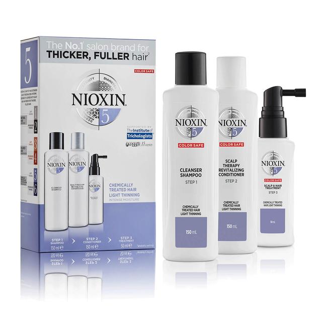 NIOXIN 3-Part System 5 Trial Kit for Chemically Treated Hair with Light Thinning on Productcaster.