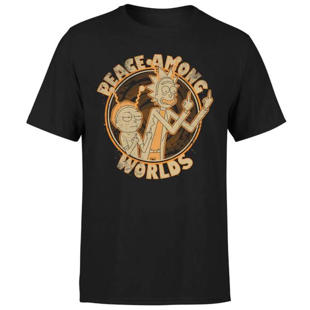 Camiseta Rick y Morty Peace Among Worlds - Hombre - Negro - XXL on Productcaster.