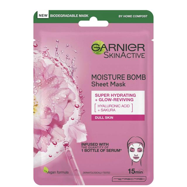 Garnier Moisture Bomb Sakura Hydrating Face Sheet Mask for Dull Skin 32g on Productcaster.