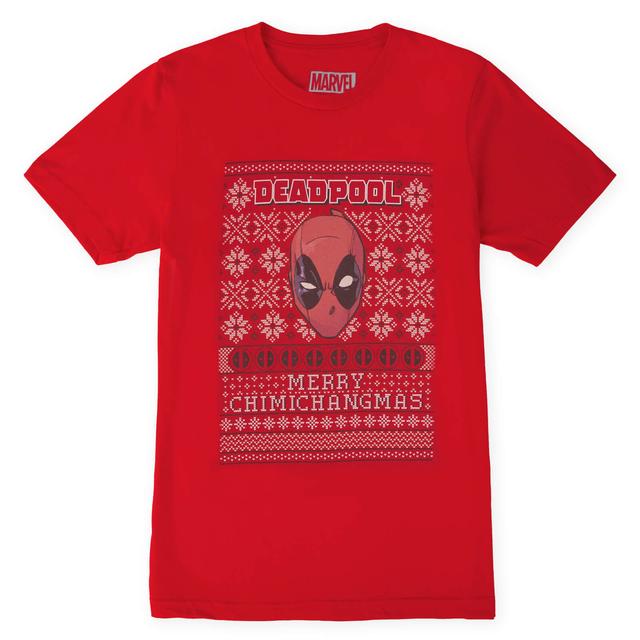 Marvel Deadpool Men's Christmas T-Shirt - Red - S on Productcaster.