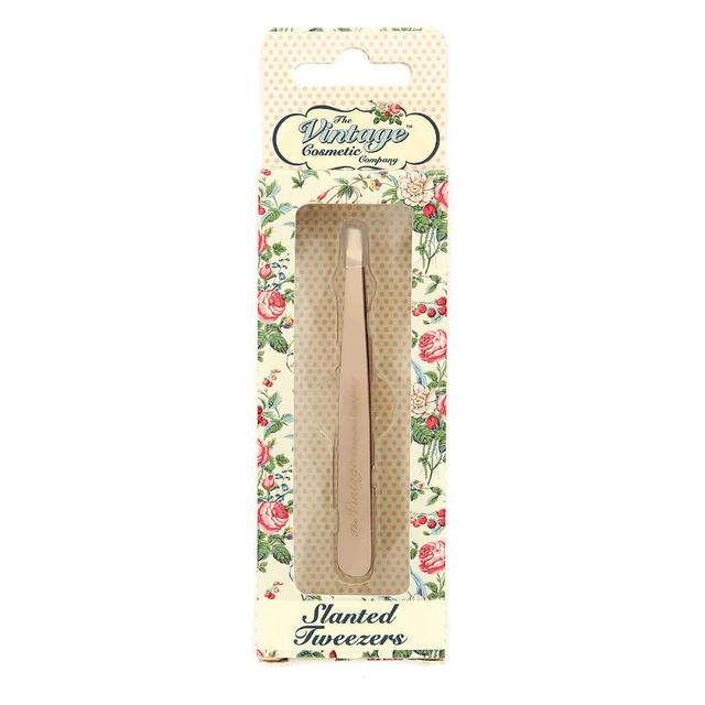 The Vintage Cosmetic Company Slanted Tweezers - Rose Gold on Productcaster.