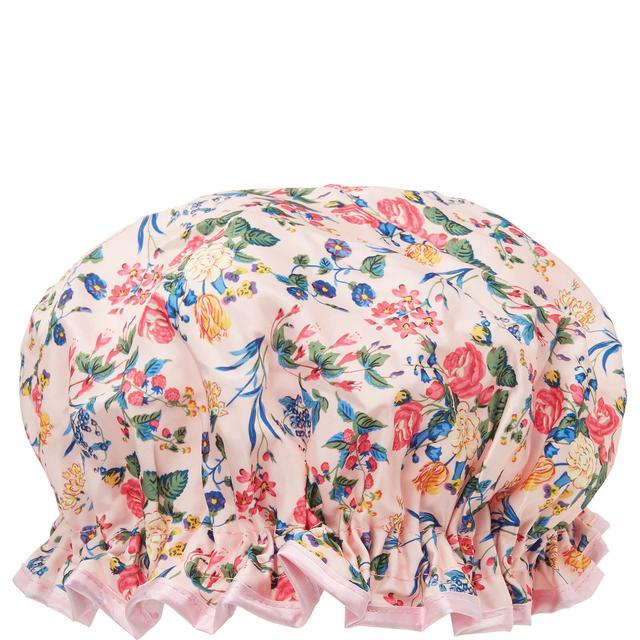 The Vintage Cosmetic Company Shower Cap - Pink Floral Satin on Productcaster.