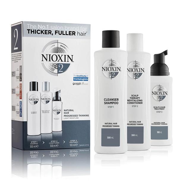 NIOXIN 3-Part System 2 Loyalty Kit for Natural Hair with Progressed Thinning on Productcaster.